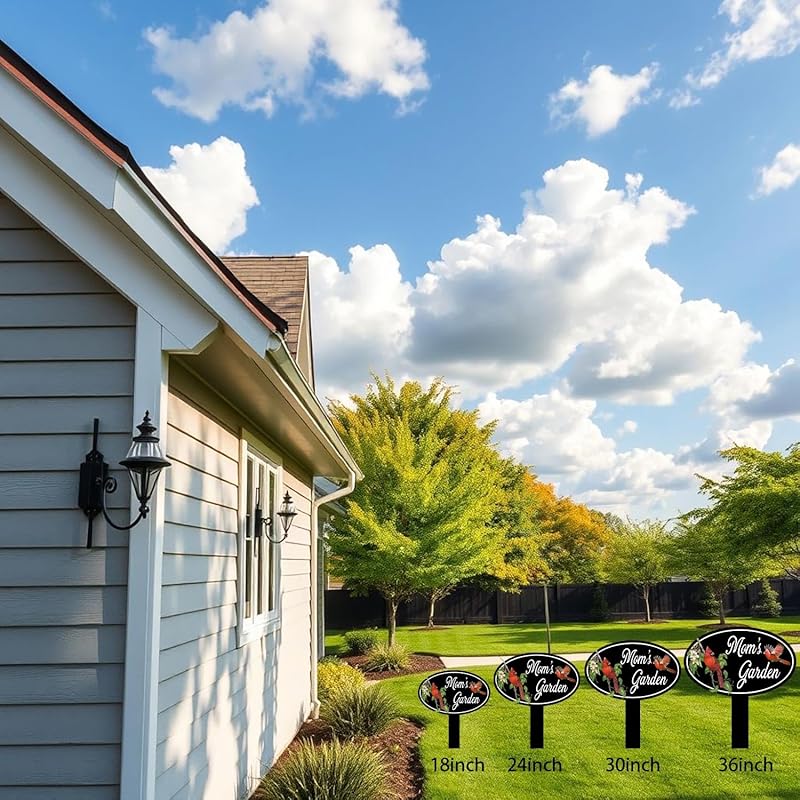 Personalized Name Garden Cardinal Metal Signs with Stake, Custom Family Name Yard Decor for Outdoor Outside, Cardinal Lawn Patio Stake Gardening Enthusiasts Grandmothers Gift