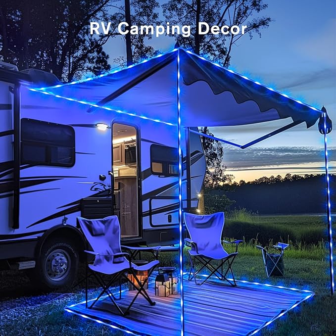 JMEXSUSS 2 Pack 100 LED Solar Rope Lights, IP65 Solar Rope Lights Outdoor Waterproof LED, 33ft 8 Modes PVC Tube Rope Light for Trampoline Xmas Fence Yard Walkway Path Garden(Blue)