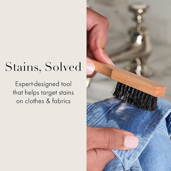 The Laundress Stain Brush, Laundry Brush for Stain Removal, Stain Brush for Clothes, Small Brush for Cleaning Small Spaces, Home Cleaning
