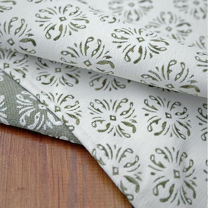 Rectangle Gingham Tablecloth, Washable Wrinkle Free Green Table Cloth, Retro White-Green Raised Jacquard Checkered Pattern Table Cover for Dining, Farmhouse, Wedding, Outdoor - 60''x84''