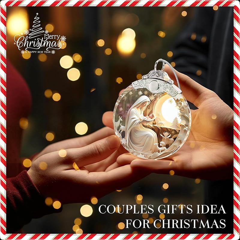 2025 Christmas Ornament, Nativity Ornaments, Nativity Ornament, White Elephant Gifts, Christmas Ornament, Tree Ornaments, Gag Gifts Funny Adult (White Nativity)