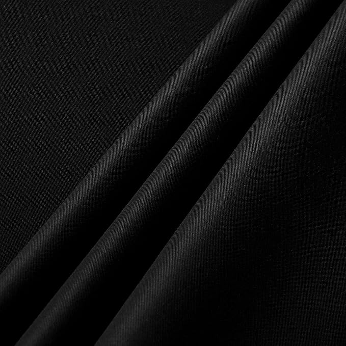 sancua 2 Pack Black Tablecloth 60 x 120 Inch, Rectangle 8 Feet Table Cloth - Stain and Wrinkle Resistant Washable Polyester Table Cover for Dining Tables, Buffet Parties and Camping