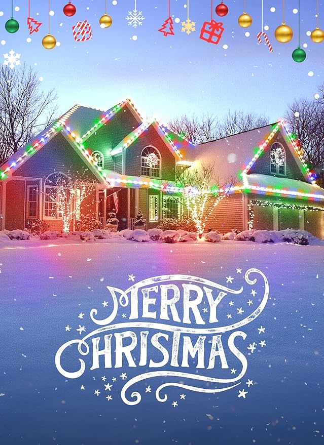 Minetom C9 Christmas String Lights, 100 Ft Multicolor Outdoor Christmas Lights, 100 Strawberry LED Bulbs, Connectable UL Certified for Indoor Roofline Holiday Backyard Xmas Decor