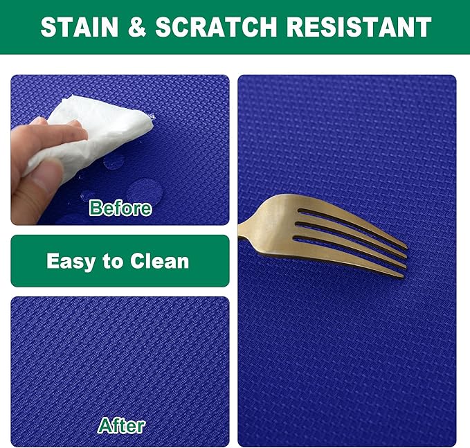 Biscaynebay Textured Fabric Round Tablecloths 70", Royal Blue Water Resistant Table Cloth Circle Folding Table Covers for Dining, Kitchen, Wedding, Parties etc. Machine Washable