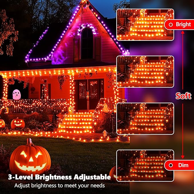 iBaycon Color Changing Christmas Lights, 33FT 100 LED RGB Halloween String Lights Outdoor, Fairy Twinkle Tree Lights with Remote Timer Plug in for Xmas Room Indoor Party Holiday Decorations