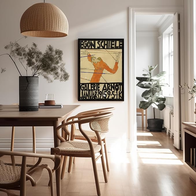 Poster Master Vintage Painting Poster - Retro Expressionism Print - Self Portrait as the Martyred St Sebastian - Gift for Artist, Friend - Wall Decor for Home, Office, 18x24 Unframed Wall Art