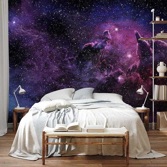 artgeist Wall Mural Cosmos Galaxy 193x138 in - XXL Peel and Stick Self-Adhesive Wallpaper Removable Large Sticker Foil Wall Decor Print Picture Image Design a-C-0022-a-a
