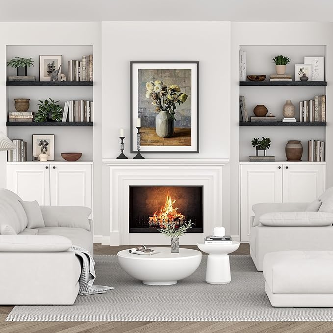 Single Floating Shelves 36 inch Long, Large 10 in Deep Wall Shelves Heavy Duty 70 lbs for Bedroom, Bathroom, Living Room, Kitchen, Office, Modern Shelf Home Decor, Set of 1, Black