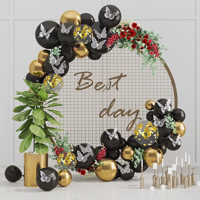 SAOROPEB 3D Butterfly Wall Decor - 48 Pcs, 4 Styles, 3 Sizes - Removable Stickers for Birthdays & Parties