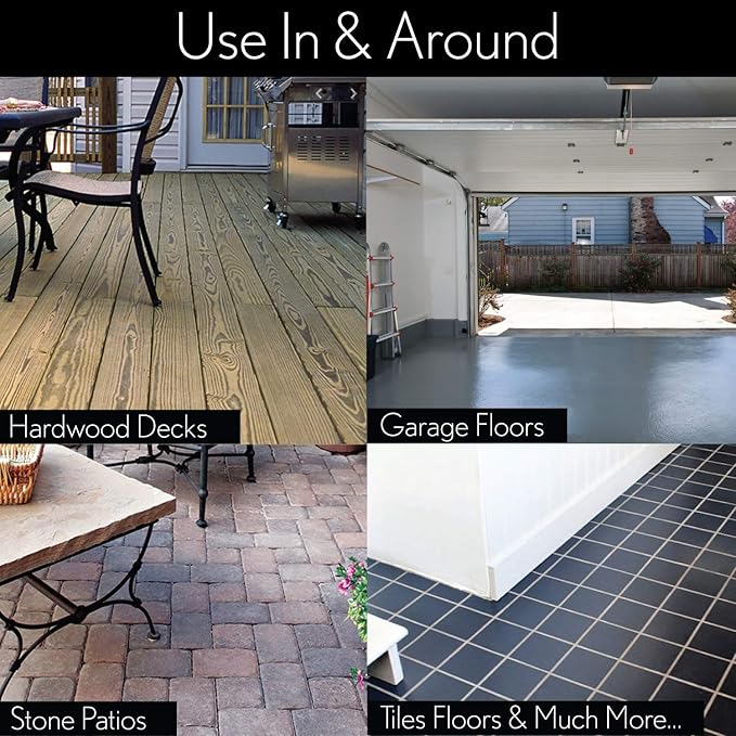 Lola Products Deck Scrub Brush Broom, 9" x 3.5" Wide, Durable Bristles Remove Dirt, Grime, Grout, Leaves, Snow on Patios, Decks, Wet or Dry, 9 Count