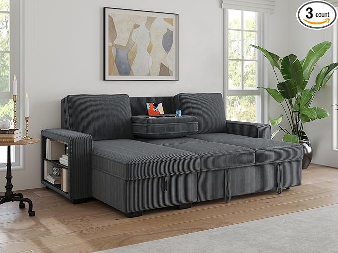 91-inch Reversible Sectional Sleeper