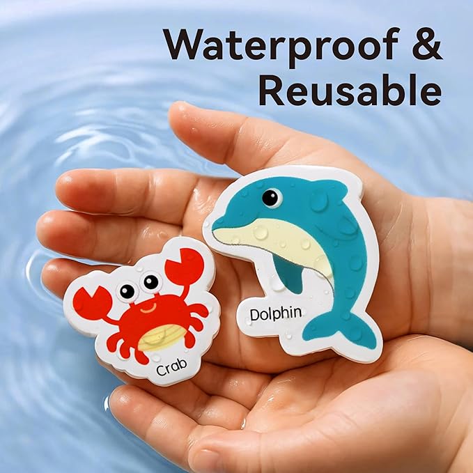 106 PCS Ocean/Animals/Insects Jelly Stickers - Thick, Removable Animal Window Clings for Toddlers. Great for Home, Classroom, Nursery Decor and Toddler Animal Party Supplies