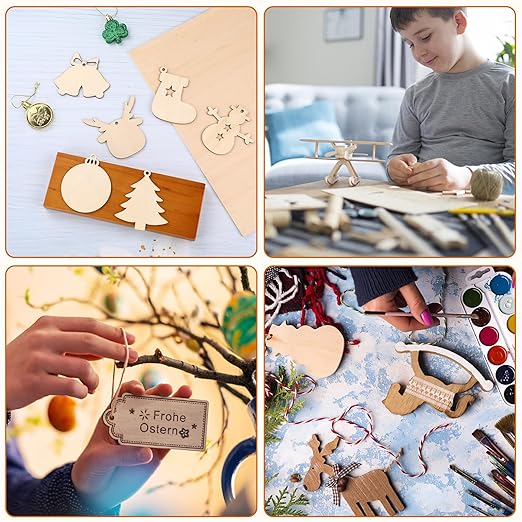 42 Pack Basswood Sheets 12"x12"x1/8" for Crafts,Unfinished Wood,3mm Basswood Craft Wood Board Perfect for DIY Ornaments and Models Drawing Painting Engraving Burning and Laser Scroll Sawing.