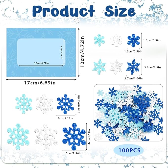 28 Packs Winter Picture Frame Craft Kits for Kids, Christmas Holiday DIY Photo Frame Crafts Snowflake Hanging Ornaments for Xmas Tree Winter Holiday Art Party Favor Home Classroom Game Activities