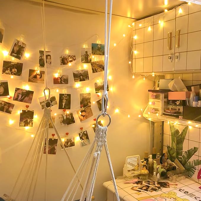 String Lights Indoor Bedroom, 100 LED 33FT Fairy String Lights Outdoor Waterproof, 8 Modes Connectable Twinkle Christmas Light Plug in for Classroom Dorm Patio Tree Garden Decor(Warm White)