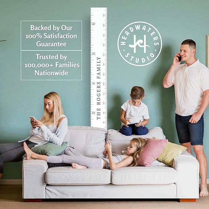 Personalized Wooden Growth Chart for Kids – Wall Height Ruler for Child Growth Tracking – Wooden Height Chart for Boys & Girls, Nursery & Home Decor Multiple Sizes & Colors