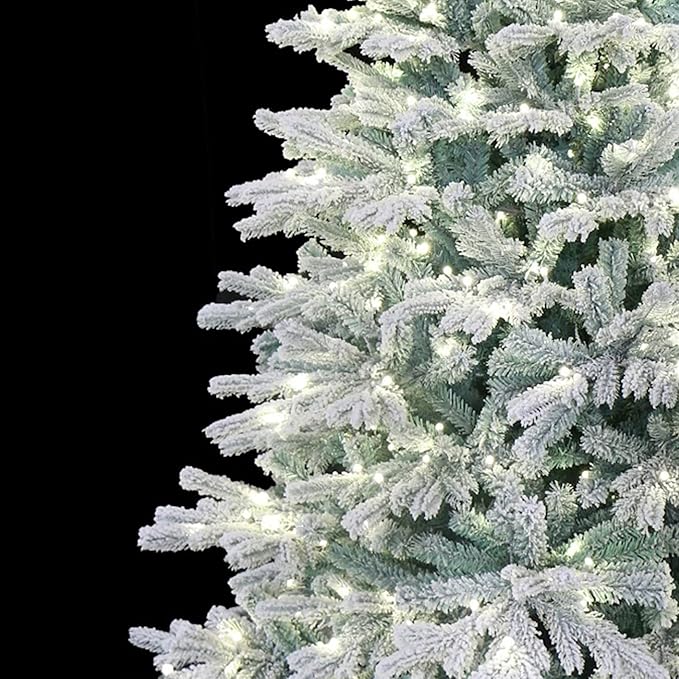 5 Foot Pre-lit Snow Angel Blue Spruce Flocked Artificial Christmas Tree (5ft Pre-lit)