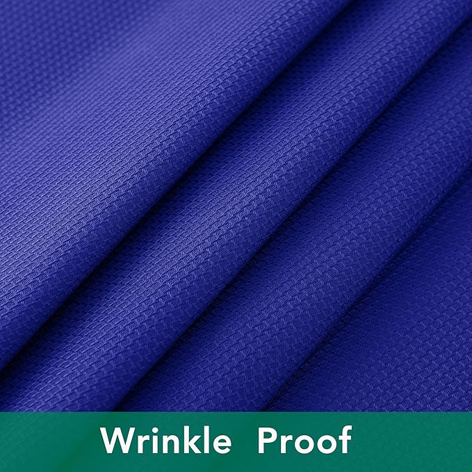 Biscaynebay Textured Fabric Round Tablecloths 90", Royal Blue Water Resistant Table Cloths Circle Folding Table Covers Linen for Dining, Kitchen, Wedding, Parties etc. Machine Washable