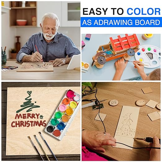 30 Pack Basswood Sheets 12"x12"x1/8", 3mm Basswood for Laser Cutting, Thin Plywood Board Unfinished Wood for Crafts, DIY Architectural Models Making, Wood Engraving, Wood Burning Product.