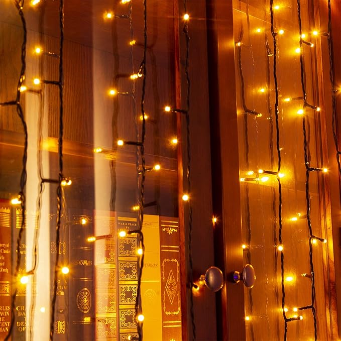 PEIDUO Halloween Lights, 82 FT 200 LED Orange String Lights, Motion Sensor Halloween Decorations, Twinkle Fairy Lights with Spooky Music for Outdoor Decor, Party Yard Indoor Outside Decoration