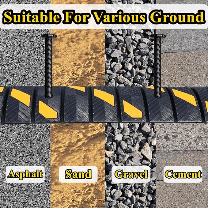 16 Inch Rebar Stakes 20 Pack Heavy Duty Ground Anchors 1/2 Inch Diameter Galvanized Steel Asphalt Anchoring Metal Spikes for Speed Bump, Parking Curb and Camping Tent