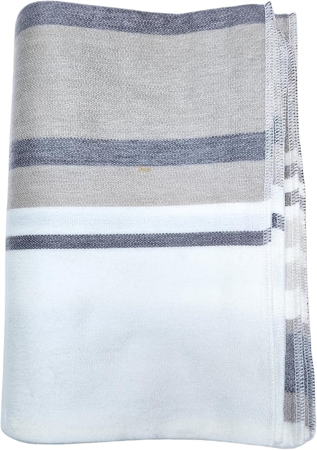 Alpaca Wool Throw Blanket | Super Soft, Lightweight, Breathable and Hypoallergenic | Non-Itchy or Scratchy (Gray White Varicolored, Queen (U.S. Standard))