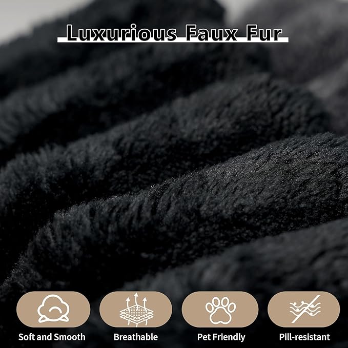 118" U Shaped Modern Sofa Modular Sectional Cloud Couch with 2 Ottoman,Upholstered Couches with Plush Corduroy Fabric for Living Room Furniture,Bedroom and Apartment,No Assembly Required,Black