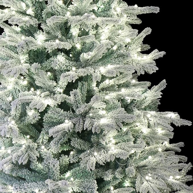 5 Foot Pre-lit Snow Angel Blue Spruce Flocked Artificial Christmas Tree (5ft Pre-lit)