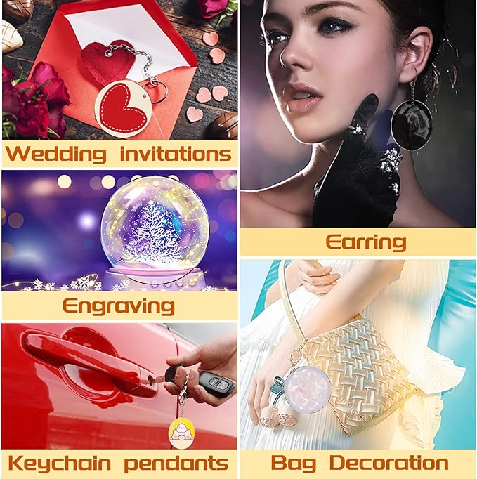 4 Inch Round Acrylic Blanks Ornament 20 Pcs Clear Acrylic Disc Circle with Holes Clear Christmas Ornaments Blanks for DIY Decor Crafting Making and Painting