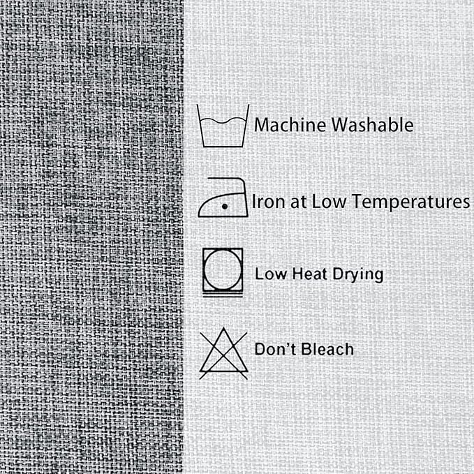 Hiasan Faux Linen Rectangle Tablecloth - Wrinkle and Stain Resistant Washable Table Cloth for Kitchen Dining Room Holiday Table Cover for Party Dinner, Grey, 60 x 84 Inch