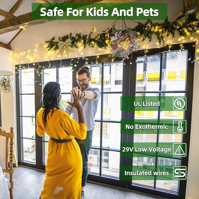 612 LED 60FT Icicle Christmas Lights - 136 Drops Waterproof 12 Modes Memory Timer, Outdoor Hanging Roof Lights for Eaves Gutter Xmas Tree Holiday Decorations Warm White