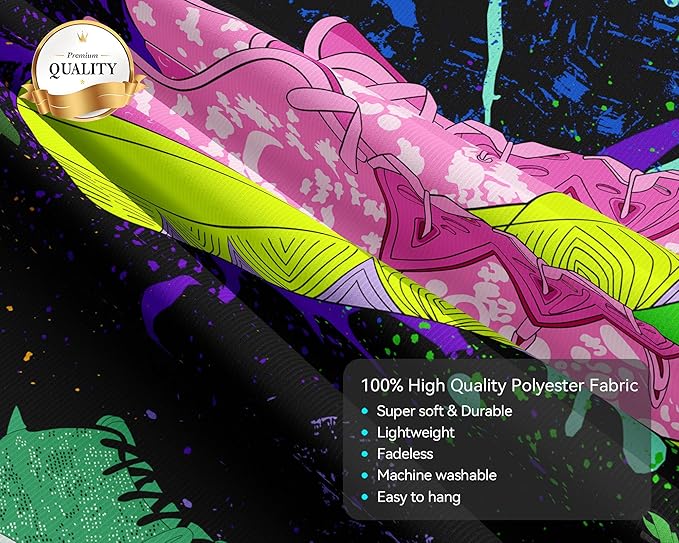 dueeia Sneaker Tapestry Wall Hanging Sneakerhead Ball Party Decorations Basketball Shoes Sports Backdrop for Teen Boys Mens Bedroom Living Room Dorm Wall Decor (90.6"x70.9")