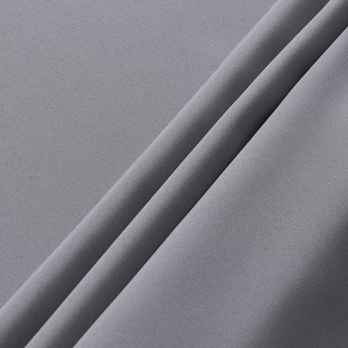 sancua Rectangle Tablecloth - 60 x 120 Inch - Stain and Wrinkle Resistant Washable Polyester Table Cloth, Decorative Fabric Table Cover for Dining Tables, Buffet Parties and Camping, Light Grey