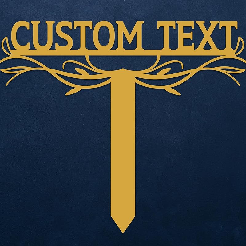 Personalized Metal Text Garden Sign with Stake, Custom Garden Decor for Outdoor, Custom Family Name Sign, Large Patio Decorations, Lawn Art, Farmhouse Decorative, Housewarming Gift