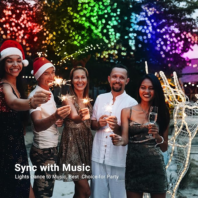 BrizLabs Orange Purple Halloween Lights, 33FT 100 LED RGB Color Changing String Lights with Remote, Dimmable Mini Christmas Light String with Timer for Indoor Outdoor Halloween Thanksgiving Xmas Decor