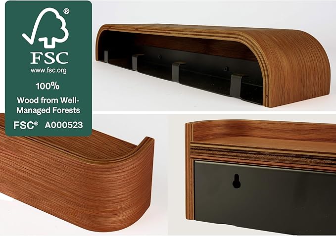 OLEEK Wall Coat Rack - Wall Shelf with Hooks - entryway Hooks - entryway Shelf - Modern Coat Rack - Wooden Coat Rack Wall Mount for Home Decor - Wooden Mount for Home Decor - Jacket Hanger