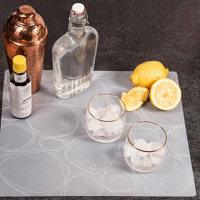 modern-twist 100% Plastic Free Silicone Tabletop, Dining, Decoration, Modern Design, Placemat Rectangle, White