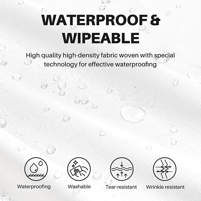 IVAPUPU Textured Linen Table Cloth for Rectangle Table - Waterproof Fabric Tablecloth Rectangular Wrinkle Free Wipeable Dining Cover for Wedding/Birthday/Party Decor, 60 x 120 Inch