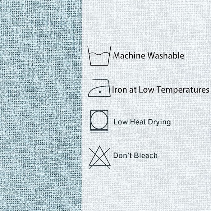 Hiasan 2 Pack Faux Linen Rectangle Tablecloth - Wrinkle and Stain Resistant Washable Table Cloth for Kitchen Dining Room Holiday Table Cover for Party Dinner, Lux Slate Blue, 52 x 70 Inch