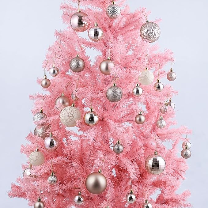 LANGXUN 36pcs Champagne Gold Christmas Tree Decorations Balls, Bolas De Navidad, 2025 Christmas Decor, Indoor Outdoor Shatterproof Christmas Ornaments, Xmars Party Wedding Suppiles