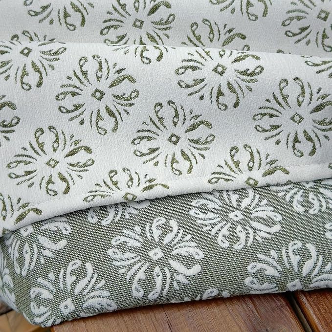 Rectangle Gingham Tablecloth, Washable Wrinkle Free Green Table Cloth, Retro White-Green Raised Jacquard Checkered Pattern Table Cover for Dining, Farmhouse, Wedding, Outdoor - 60''x84''