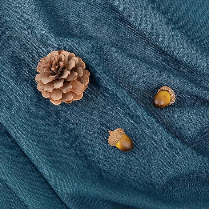 Blue Tablecloth, Polyester Linen Waterproof Washable Table Cloth, French Rectangle Fabric Table Cover for Dining, Restaurant, Kitchen, Buffet, Party, Wedding, 54''x72'', Blue