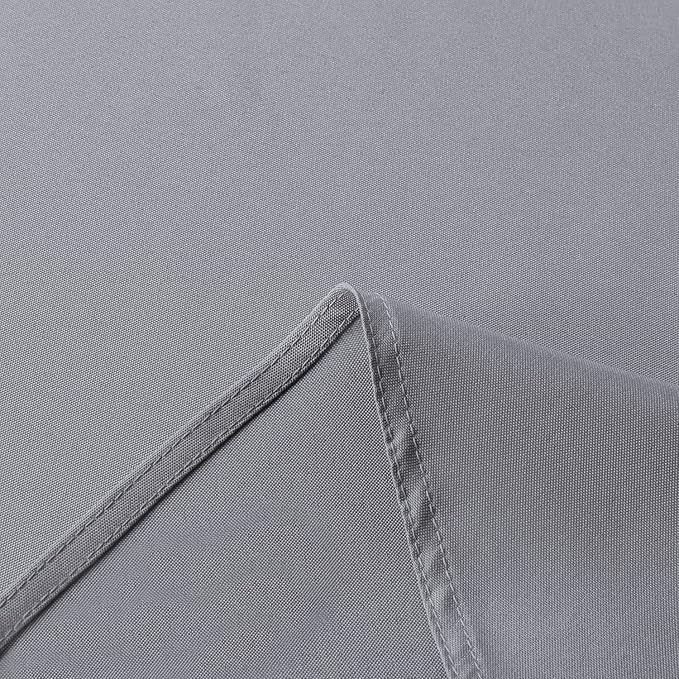 sancua Rectangle Tablecloth - 60 x 84 Inch - Stain and Wrinkle Resistant Washable Polyester Table Cloth, Decorative Fabric Table Cover for Dining Tables, Buffet Parties and Camping, Light Grey