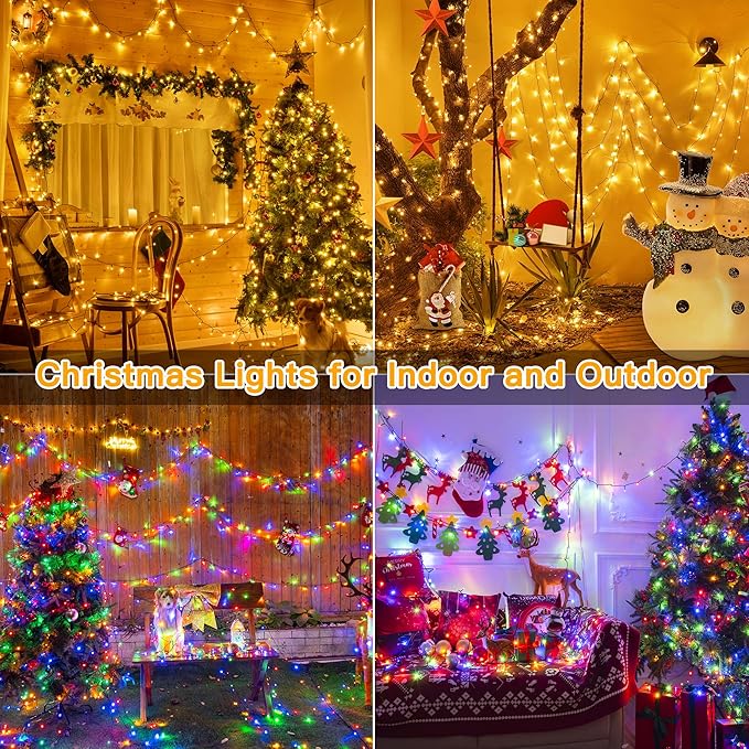 Ollny Christmas Lights, 131FT 400 LED Color Changing Christmas Tree Lights with 11 Modes Remote Control, Waterproof Outdoor Christmas Lights for Outside Indoor Patio Xmas Decorations