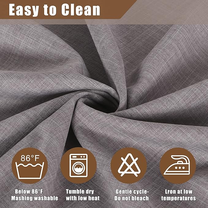 Fitable Faux Flax Rectangle Tablecloth Wrinkle Resistant Fabric Table Cloth, Indoor Outdoor Table Cover for Kitchen Dining, Party, Farmhouse (Nature, 54 x 78 Inch)