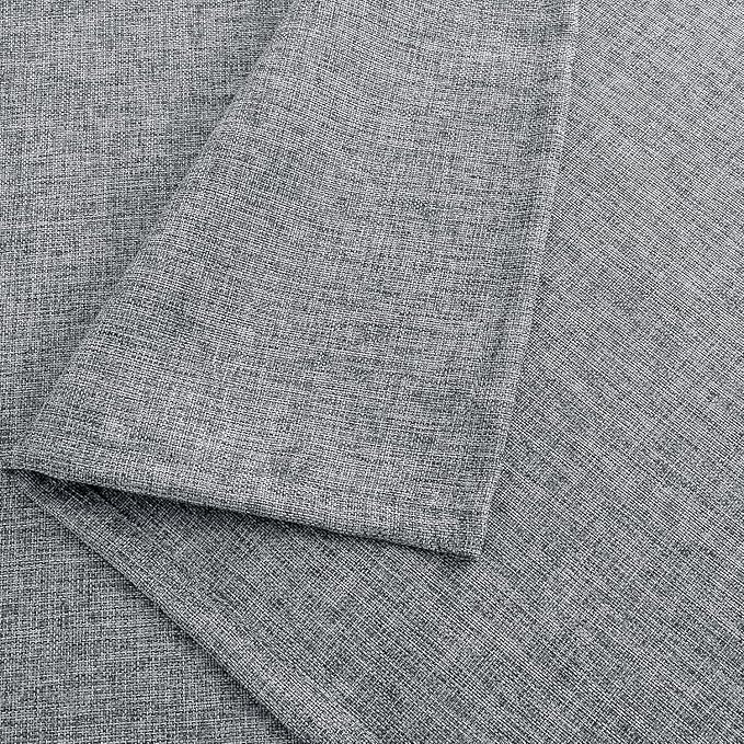 Hiasan 2 Pack Faux Linen Square Tablecloth - Wrinkle and Stain Resistant Washable Table Cloth for Kitchen Dining Room Holiday Table Cover for Party Dinner, Grey, 54 x 54 Inch