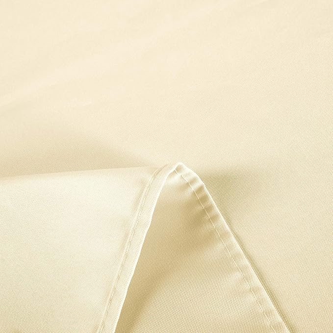 sancua Rectangle Tablecloth - 60 x 102 Inch - Stain and Wrinkle Resistant Washable Polyester Table Cloth, Decorative Fabric Table Cover for Dining Tables, Buffet Parties and Camping, Beige