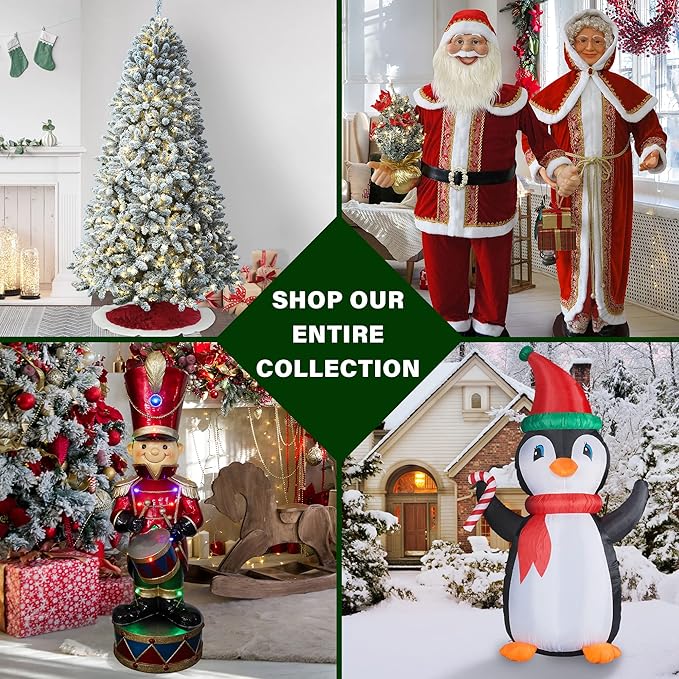 Fraser Hill Farm 6.5-Ft. Carmel Pine Slim Christmas Tree, Unlit Artificial Christmas Tree with Realistic Foliage and Stand, Foldable for Convenient Storage, Perfect for Small Spaces and Apartments