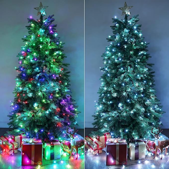 iBaycon Color Changing Christmas Lights, 66FT 200 LED RGB Halloween String Lights Outdoor, Fairy Twinkle Tree Lights with Remote Timer Plug in for Xmas Room Indoor Party Holiday Decorations