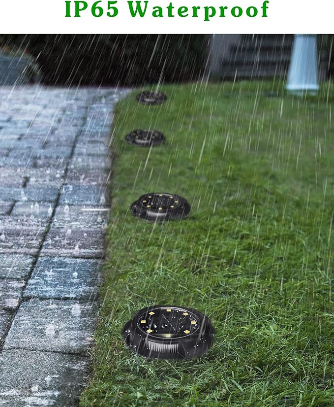 Biling Solar Pathway Lights Outdoor Uplight Sidelight, 12 Packs Blue Bright Solar Ground Lights Waterproof for Yard Walkway Garden Halloween Decorations